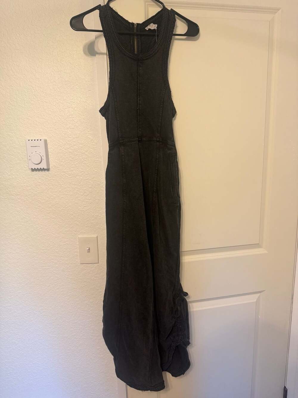Daily Practice by Anthropologie Horizon Wide-Leg Knit Jumpsuit in Washed Black